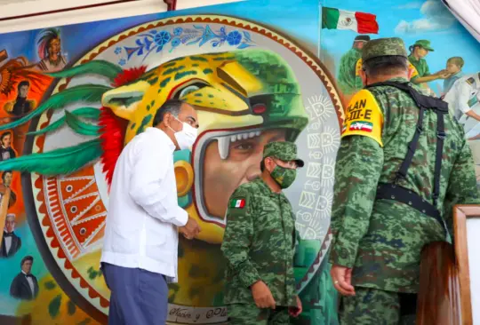 Plasma el artista Javier Téllez espíritu de las Fuerzas Armadas en mural La Patria es Primero