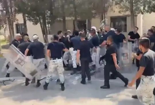 Entrenamiento de la Guardia Nacional se sale de control y termina en pelea Entrenamiento de la Guardia Nacional se sale de control y termina en pelea