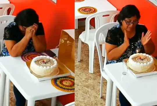 Conmueve video de mujer que celebra sola cumpleaños