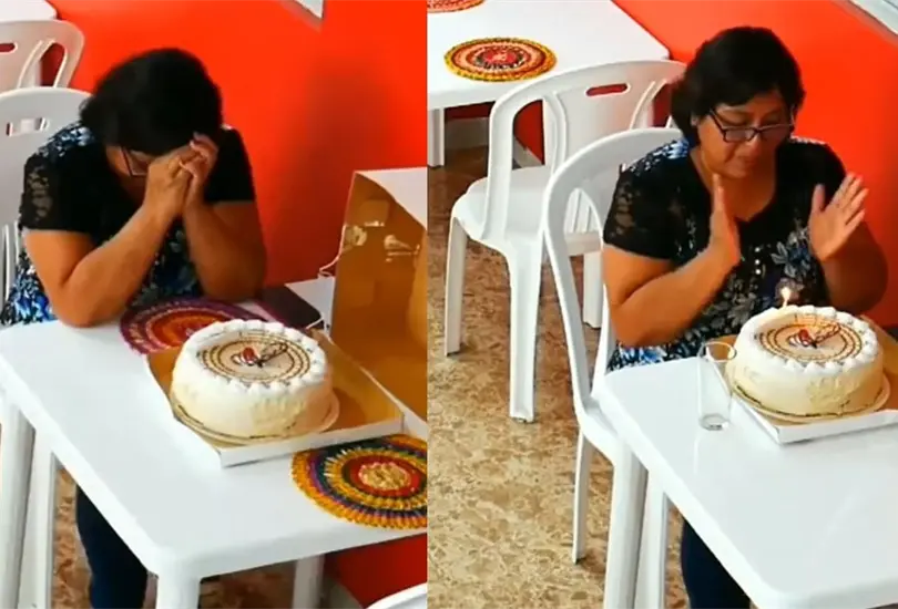 Conmueve video de mujer que celebra sola cumplea&ntilde;os