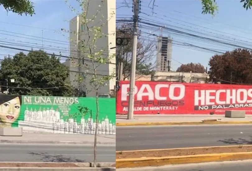 Candidato del PRI en Monterrey borra mural de víctima de feminicidio para poner su propaganda Candidato del PRI en Monterrey borra mural de víctima de feminicidio para poner su propaganda