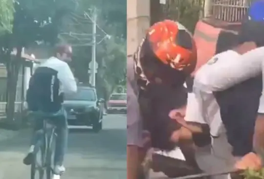 Sujeto roba celular, se da a la fuga, pero acaba atropellado y golpeado Sujeto roba celular, se da a la fuga, pero acaba atropellado y golpeado