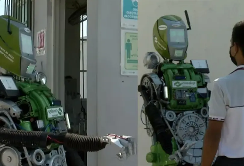 Estudiantes de Conalep crean robot para aplicar protocolos COVID-19 en escuelas