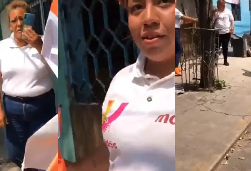 Circula video de simpatizantes de MC que golpearon a brigadista de Morena embarazada