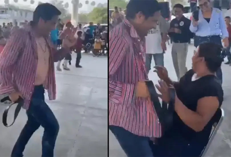 Candidato a gubernatura de SLP hace striptease durante evento de campa&ntilde;a