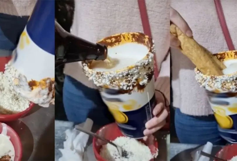 Causa pol&eacute;mica en redes la michelada con mole y flautas de pollo