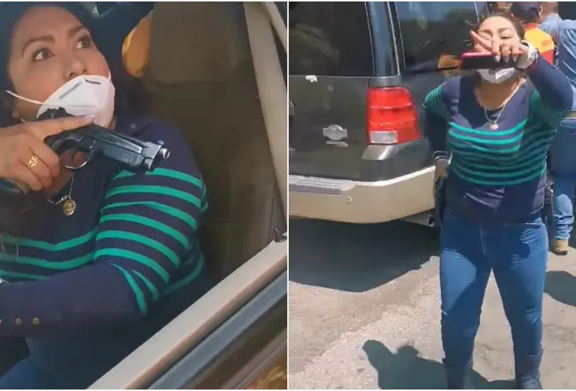 Denuncian abuso de poder por supuesta polic&iacute;a del Edomex; la apodan #LadyPistola 