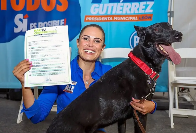 Alejandra Guti&eacute;rrez promete un hospital veterinario en Le&oacute;n