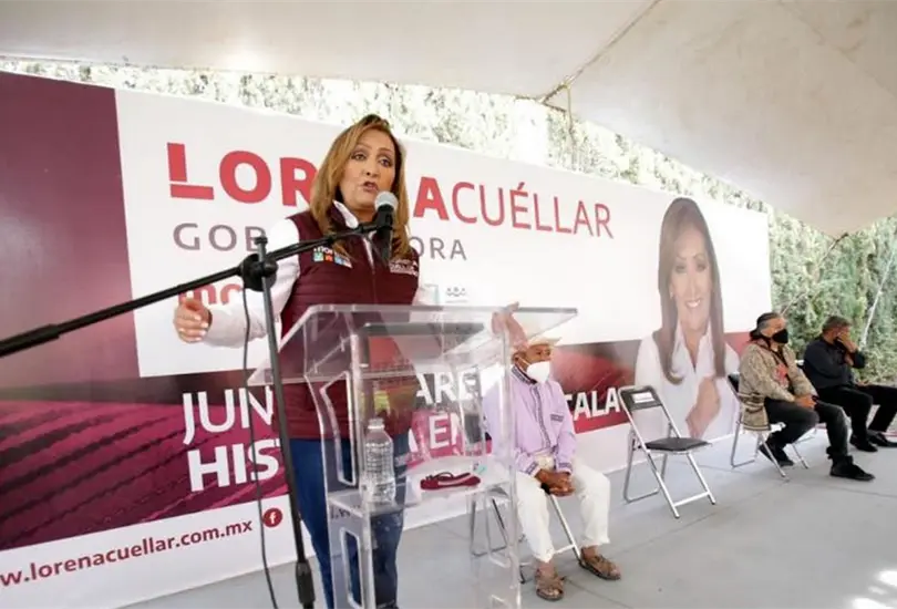 Lorena Cu&eacute;llar pide a tlaxcaltecas no doblegarse ante las amenazas del PRIAN