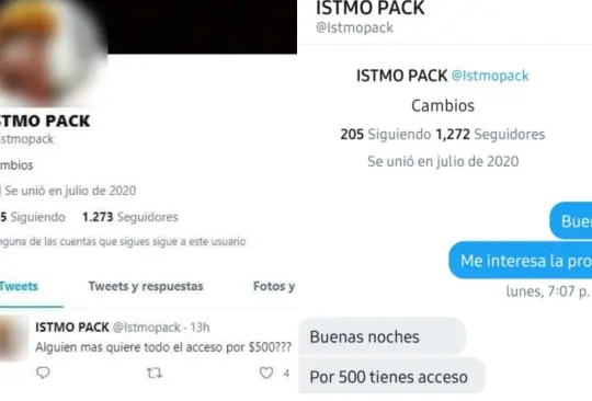 Identifican cuenta de Twitter que vendía packs de 400 mujeres