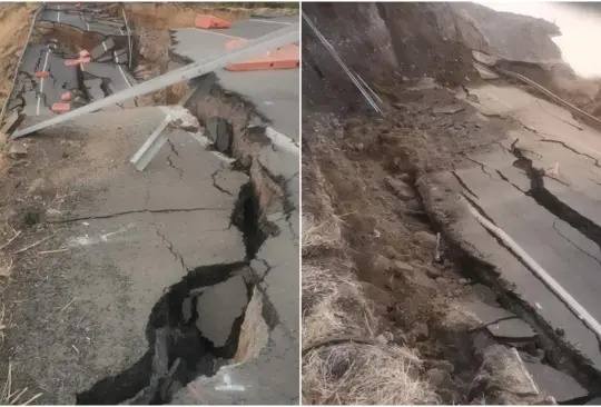 En Michoacán colapsa tramo de la autopista Siglo XXI En Michoacán colapsa tramo de la autopista Siglo XXI