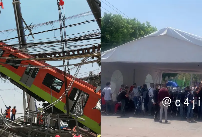 Acuden familias a reconocer cuerpos de víctimas del colapso de la Línea 12 Acuden familias a reconocer cuerpos de víctimas del colapso de la Línea 12
