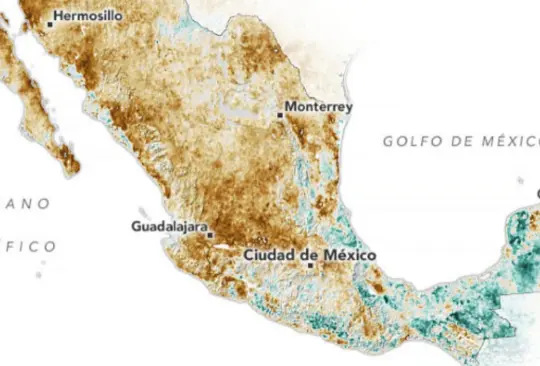 Imágenes de la NASA alertan sobre la gravedad de la sequía en México Imágenes de la NASA alertan sobre la gravedad de la sequía en México