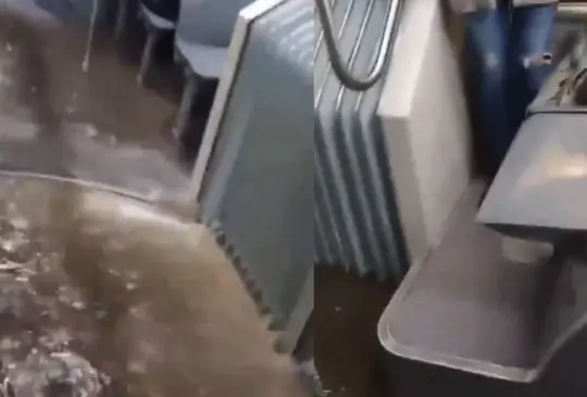 Metrobús provisional de Tláhuac se inunda por lluvias en la CDMX Metrobús provisional de Tláhuac se inunda por lluvias en la CDMX