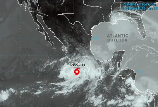 Alerta en el Pacífico por la tormenta tropical Dolores Alerta en el Pacífico por la tormenta tropical Dolores