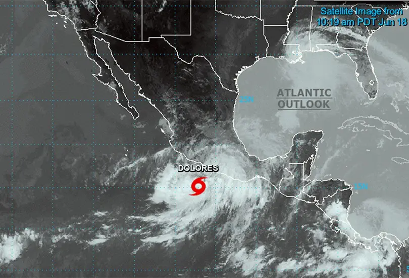 Alerta en el Pac&iacute;fico por la tormenta tropical Dolores