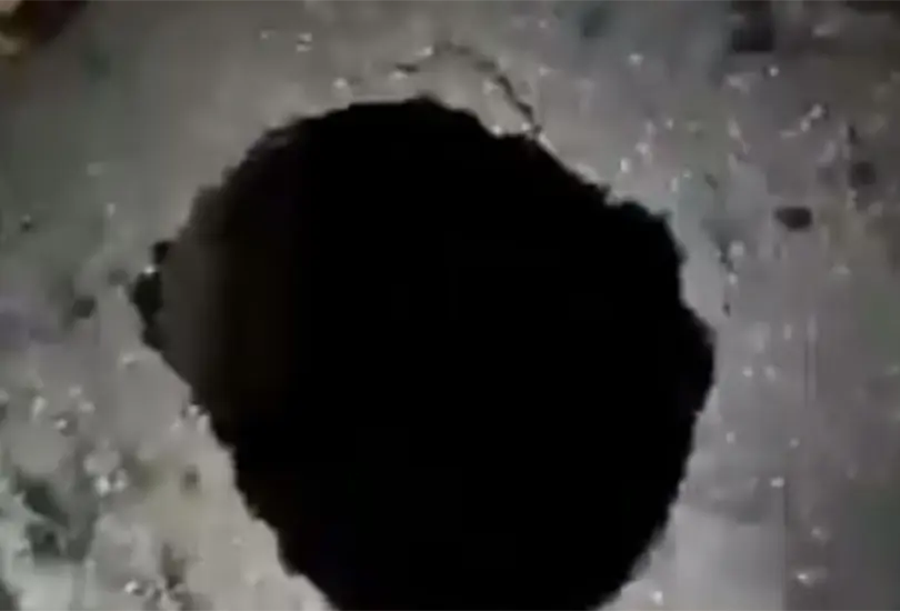 Surge socavón en Chiapas a causa de las fuertes lluvias Surge socavón en Chiapas a causa de las fuertes lluvias