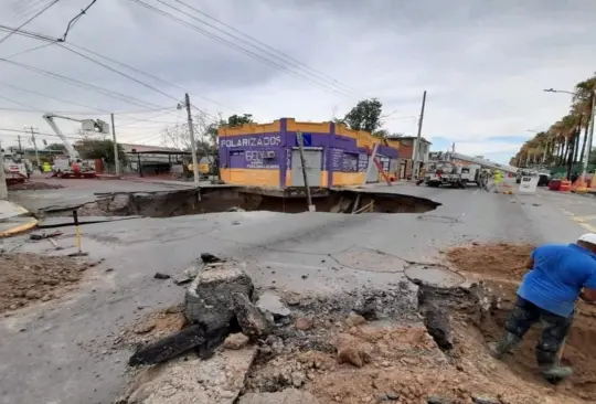 Reportan la aparición de un enorme socavón, ahora en Tamaulipas