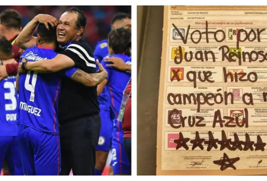 Ciudadanos le dan su voto a Reynoso por hacer campeón al Cruz Azul Ciudadanos le dan su voto a Reynoso por hacer campeón al Cruz Azul