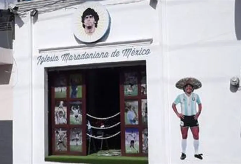Abren primera iglesia Maradoniana en Puebla Abren primera iglesia Maradoniana en Puebla