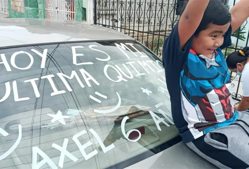 S&iacute; se pudo, Axel festeja su &uacute;ltima quimioterapia con emotivo mensaje