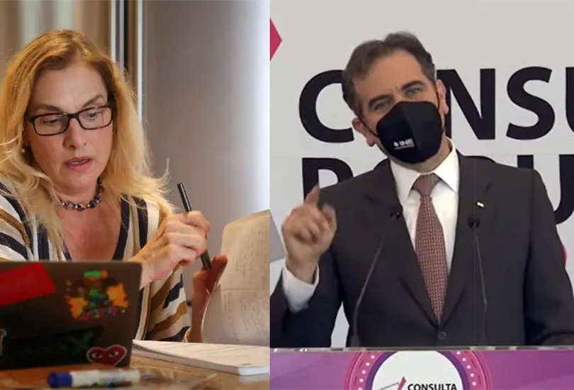 Beatriz Guti&eacute;rrez critica al INE por no dejarla votar; Lorenzo C&oacute;rdova le responde