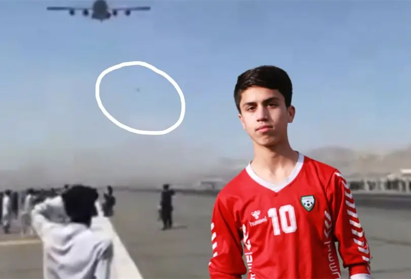 Muere futbolista que intent&oacute; escapar de Afganist&aacute;n; su cuerpo qued&oacute; en rueda del avi&oacute;n