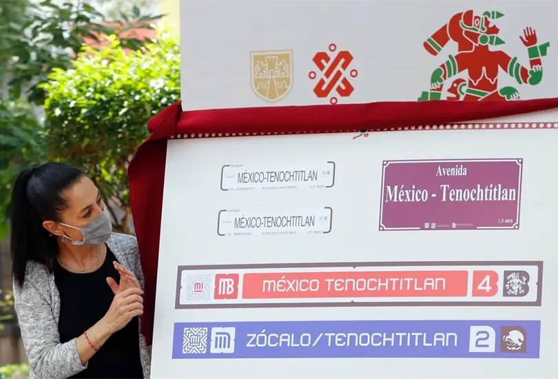 La avenida Puente de Alvarado cambia a avenida M&eacute;xico-Tenochtitl&aacute;n