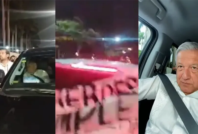 Maestros de la CNTE retienen a AMLO e impiden que llegue a la mañanera Maestros de la CNTE retienen a AMLO e impiden que llegue a la mañanera