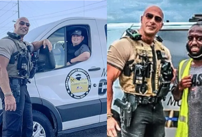 Policía se hace viral en redes por lucir idéntico a La Roca Policía se hace viral en redes por lucir idéntico a La Roca