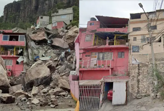 Difunden imágenes del antes y el después del derrumbe en el cerro del Chiquihuite Difunden imágenes del antes y el después del derrumbe en el cerro del Chiquihuite