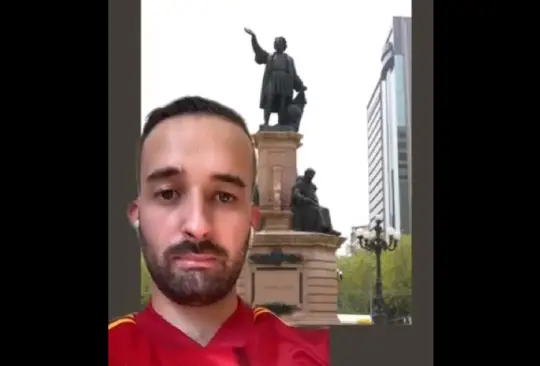 Tiktoker español arremete contra México y AMLO por retiro de estatua de Colón