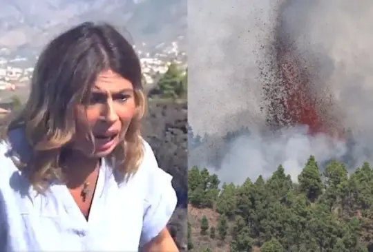 Reportera entra en pánico al sentir sismo previo a una erupción volcánica Reportera entra en pánico al sentir sismo previo a una erupción volcánica