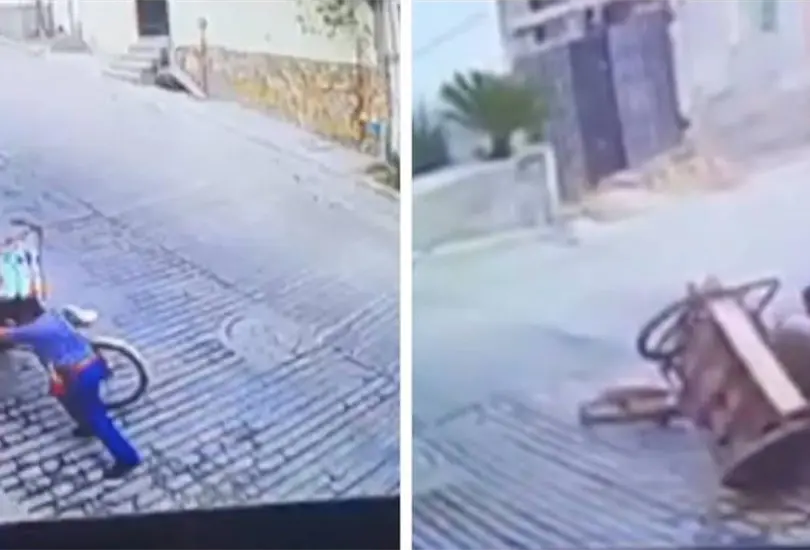 Elotero se cae con su carrito y pierde su mercanc&iacute;a; en redes se unen para ayudarlo