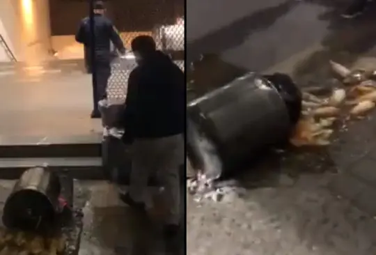 Policía retira a vendedor de tamales del Metro y olla termina en el suelo | VIDEO 