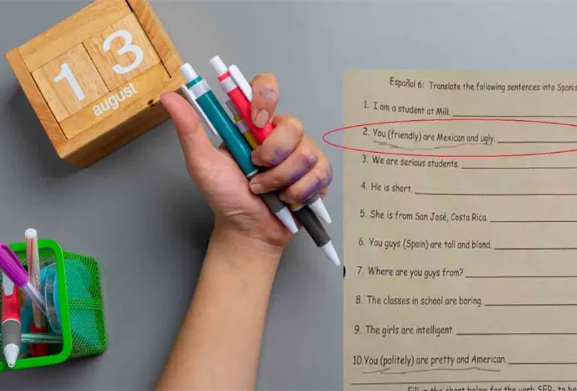 Tú eres un mexicano feo, la tarea en escuela de Estados Unidos que desató polémica por promover racismo Tú eres un mexicano feo, la tarea en escuela de Estados Unidos que desató polémica por promover racismo