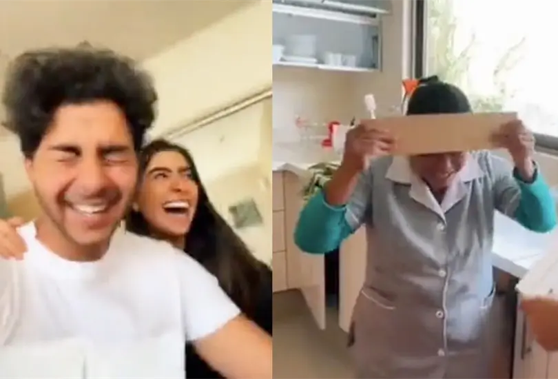 Critican a hija de Adal Ramones por broma pesada a trabajadora del hogar