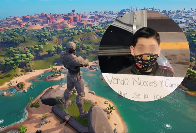 Ponen a niño a vender dulces como castigo por usar la tarjeta de su papá para comprar monedas en Fortnite | FOTO Ponen a niño a vender dulces como castigo por usar la tarjeta de su papá para comprar monedas en Fortnite | FOTO