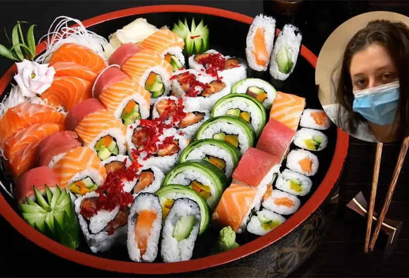 Joven quiso aprovechar que pag&oacute; buffet y se comi&oacute; 32 rollos de sushi& fue a dar al hospital