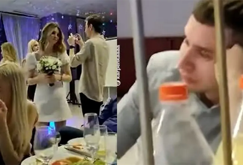 Reacción de hombre cuando su novia atrapa el ramo en una boda se hace viral | Video Reacción de hombre cuando su novia atrapa el ramo en una boda se hace viral | Video