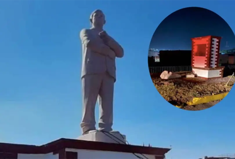 Exalcalde de Atlacomulco presentar&aacute; denuncia por da&ntilde;os a estatua de AMLO