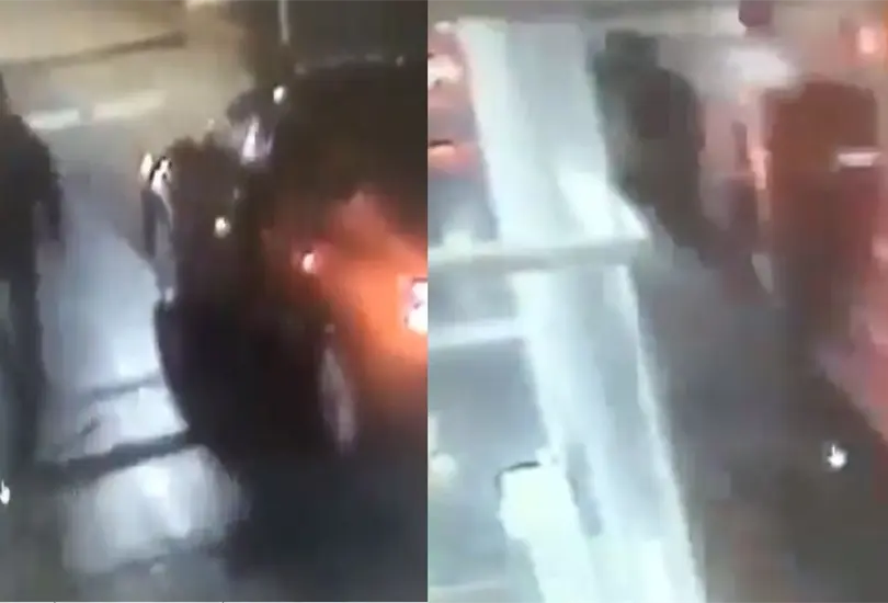 Hombre casi muere atropellado por un tr&aacute;iler por evitar pagar caseta | VIDEO