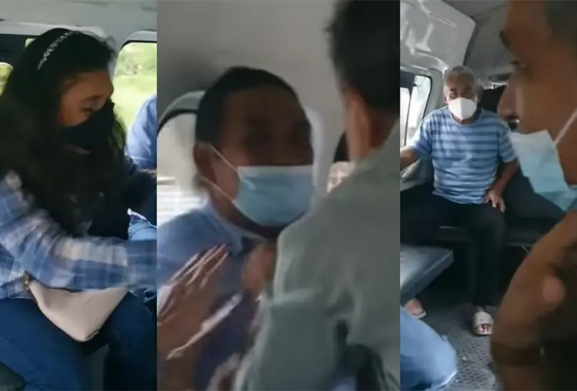 La verdad sobre el video viral de la pelea en una combi por una supuesta infidelidad