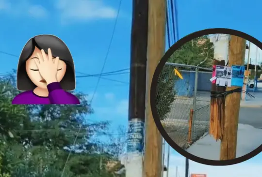 Mujer exhibe la mala reparaci&oacute;n de un poste de luz y logra que lo arreglen