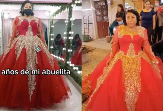 Abuelita celebra fiesta de XV años; nietos e hijos la ayudan a cumplir su sueño | VIDEO