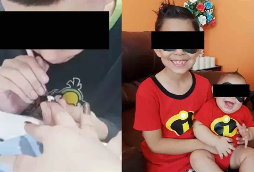 Niño ofrece su servicio de uñas acrílicas para pagar la operación de su hermanito | FOTOS Niño ofrece su servicio de uñas acrílicas para pagar la operación de su hermanito | FOTOS
