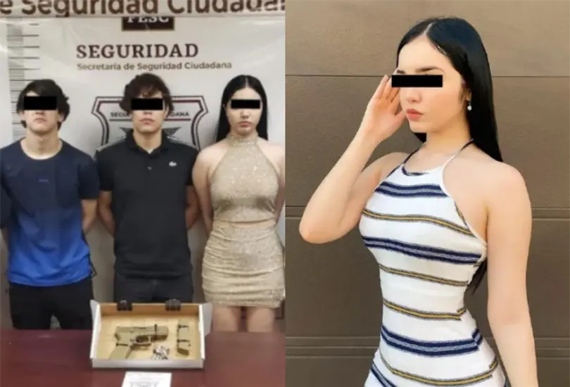 La influencer de 19 a&ntilde;os y otros tres j&oacute;venes fueron detenidos por portaci&oacute;n de un arma Cr&eacute;ditos: Instagram / Especial 