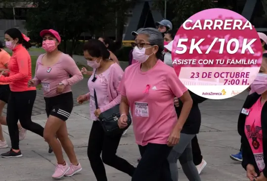 La carrera se llevará a cabo el próximo 23 de octubre como parte de las actividades que el IMSS realizará para conmemorar el Día Mundial del Cáncer de Mama