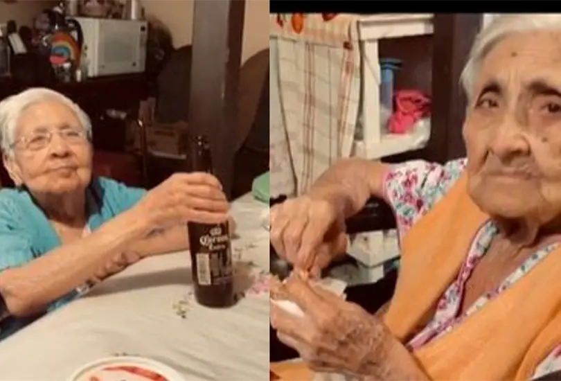 El momento en el que la abuelita rega&ntilde;&oacute; a su hija. 