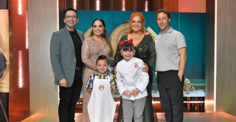Naty y Miguelito estuvieron de invitados en MasterChef. Foto: Instagram (masterchefmx).